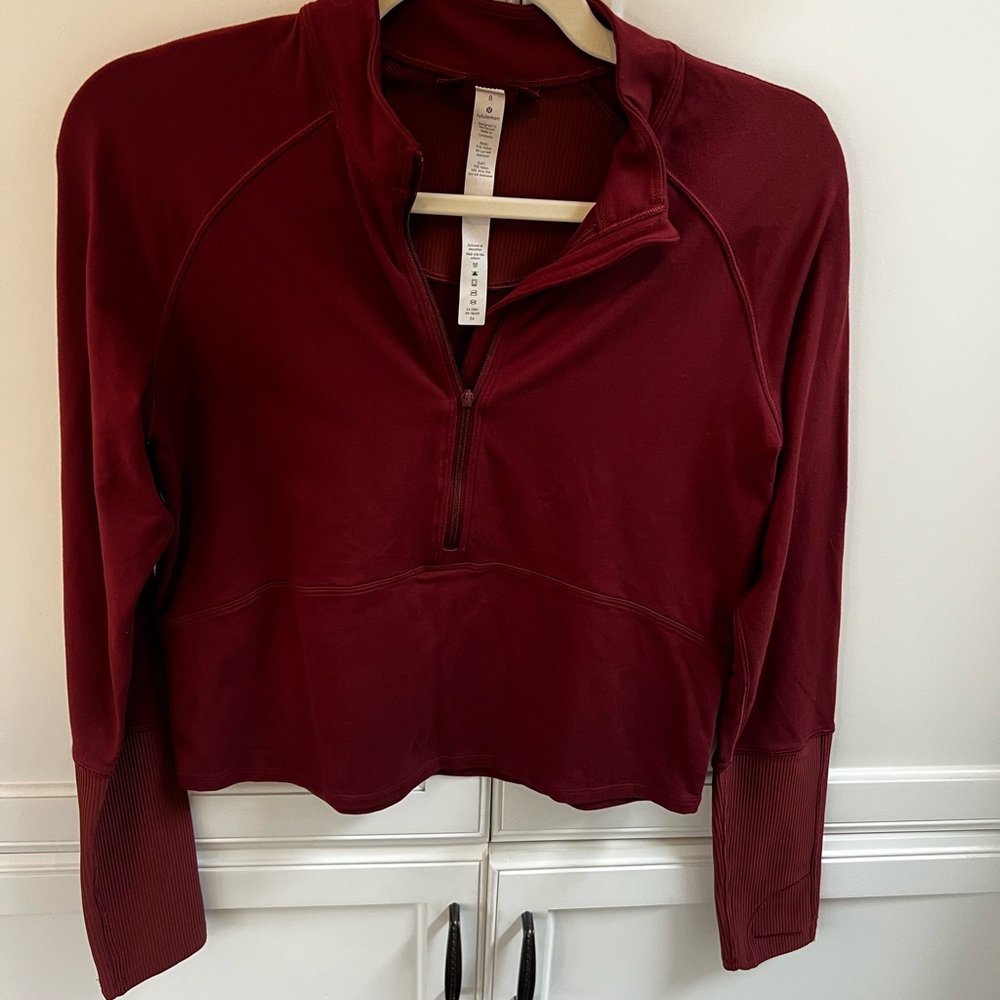 Lululemon Athletica Burgundy Crop Top
